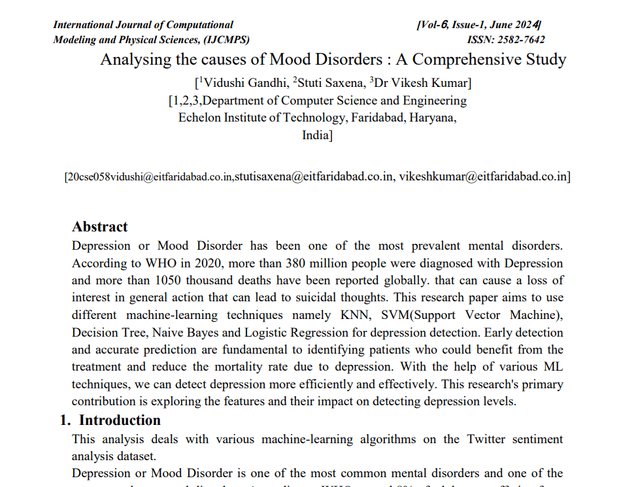 Analysing the causes of Mood Disorders : A Comprehensive Study